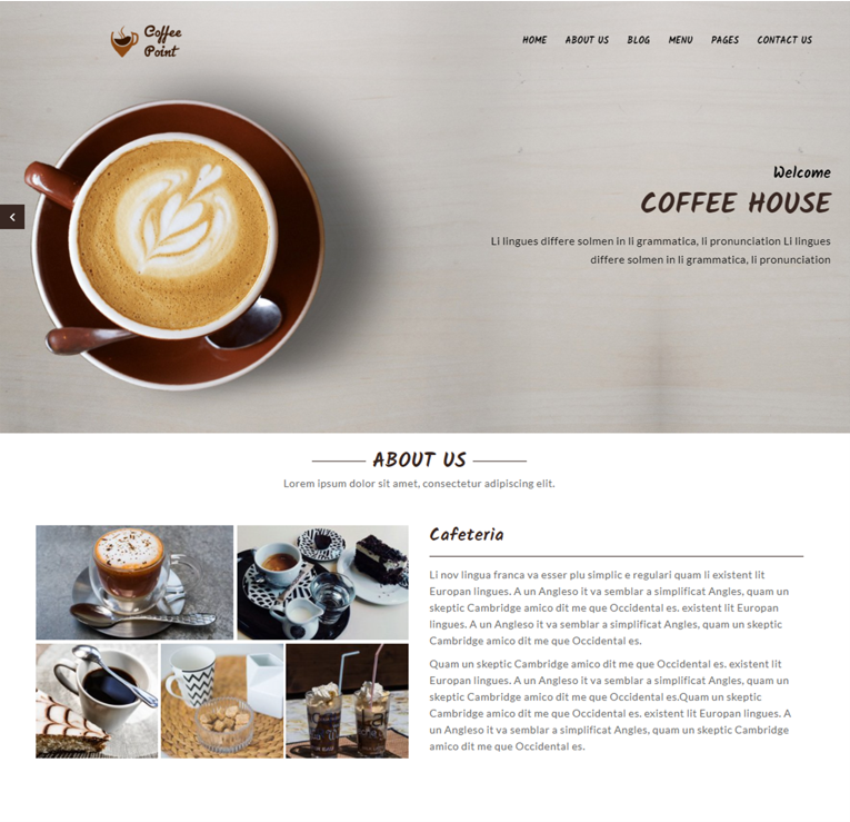 Cafeteria Responsive HTML Template