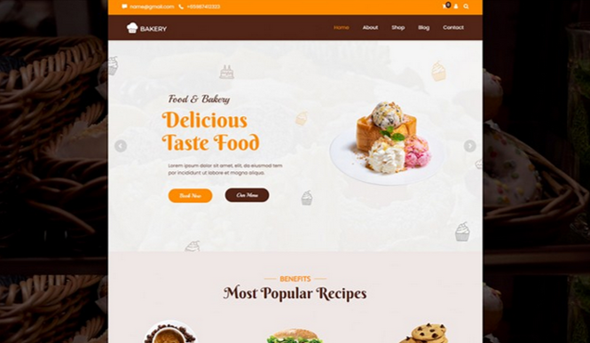 Cake Bakery Shop Wordpress Theme