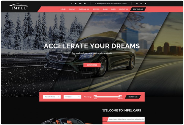 Automotive Car Dealer WordPress Theme