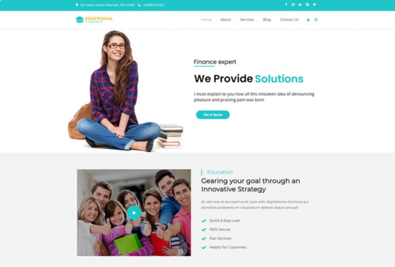 Educational Finance WordPress Theme