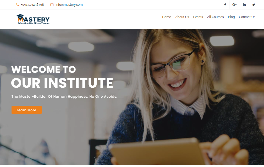 LMS eLearning WordPress Theme