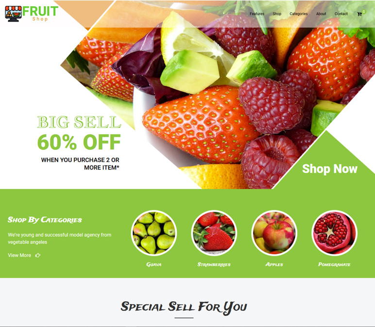 Online Fruits Shop Wordpress Theme