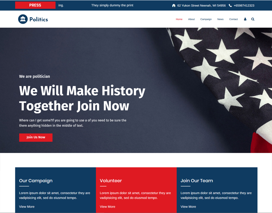 Political Campaign WordPress Themes
