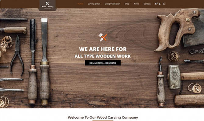 Wood Carving And Woodcraft WordPress Theme